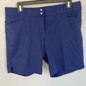 Adidas women’s blue gold shorts size 10